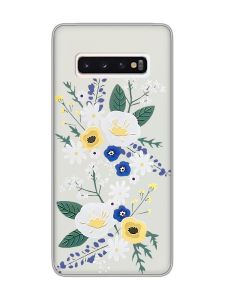 Прозорий чохол на Samsung Galaxy S10 :: Квіти. Акварель (принт 271)