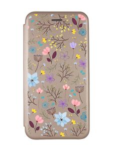 Чохол-книжка з малюнком для Samsung Galaxy A53 4G Золотий :: Квітковий фон (принт 267)