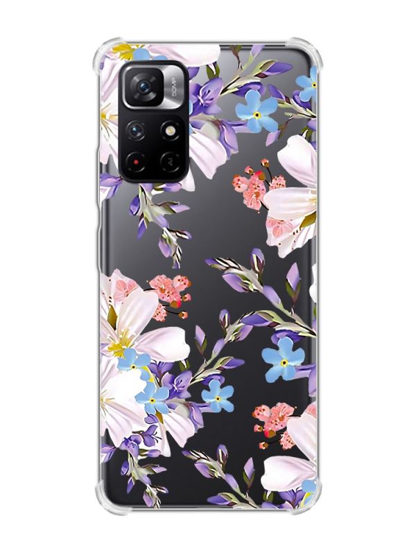 Чохол з потовщеними кутами на Xiaomi Redmi Note 11 5G :: Квітковий малюнок (принт 272)