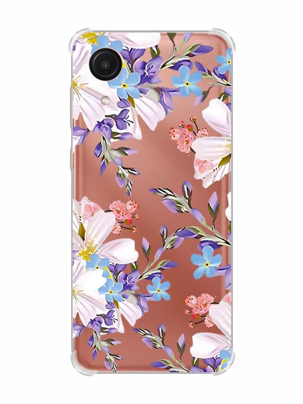 Чохол з потовщеними кутами на Samsung Galaxy A03 Core/A032 :: Квітковий малюнок (принт 272)