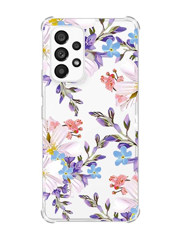 Чохол з потовщеними кутами на Samsung Galaxy A53 :: Квітковий малюнок (принт 272)