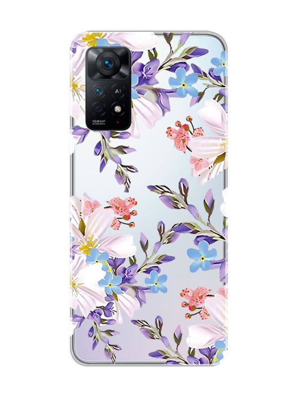 Прозорий чохол на Xiaomi Redmi Note 11 Pro :: Квітковий малюнок (принт 272)