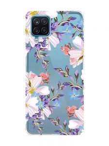 Прозорий чохол на Samsung A12 4G :: Квітковий малюнок (принт 272)