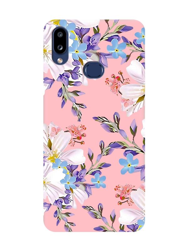 Матовий рожевий чохол на Samsung Galaxy A10ѕ A107 :: Квітковий малюнок (принт 272)