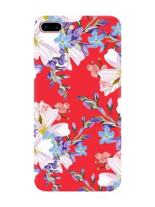Матовий червоний чохол на iPhone 7 Plus/8 Plus :: Квітковий малюнок (принт 272)