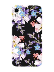 Матовий чорний чохол на Apple iPhone XR :: Квітковий малюнок (принт 272)