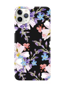 Матовий чорний чохол на iPhone 11 Pro Max (6.5) :: Квітковий малюнок (принт 272)