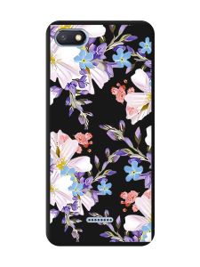 Матовий чорний чохол на Xiaomi Redmi 6A :: Квітковий малюнок (принт 272)