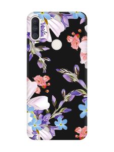 Матовий чорний чохол на Samsung Galaxy A11 :: Квітковий малюнок (принт 272)