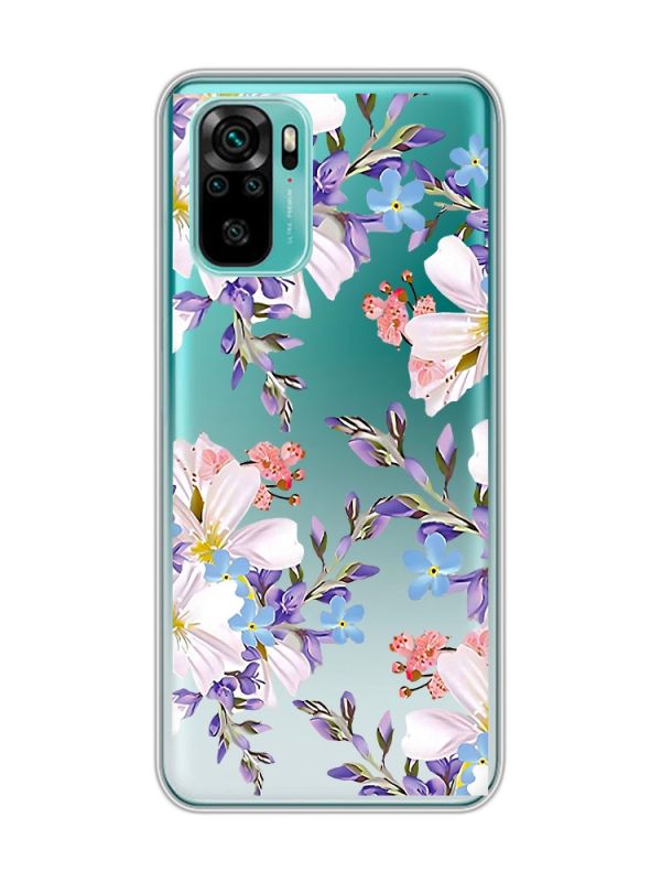 Прозорий чохол на Xiaomi Redmi Note 10 / Note 10s  :: Квітковий малюнок (принт 272)