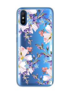 Прозорий чохол на Xiaomi Redmi 9A  :: Квітковий малюнок (принт 272)