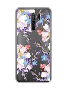 Прозорий чохол на Xiaomi Redmi 9 :: Квітковий малюнок (принт 272)