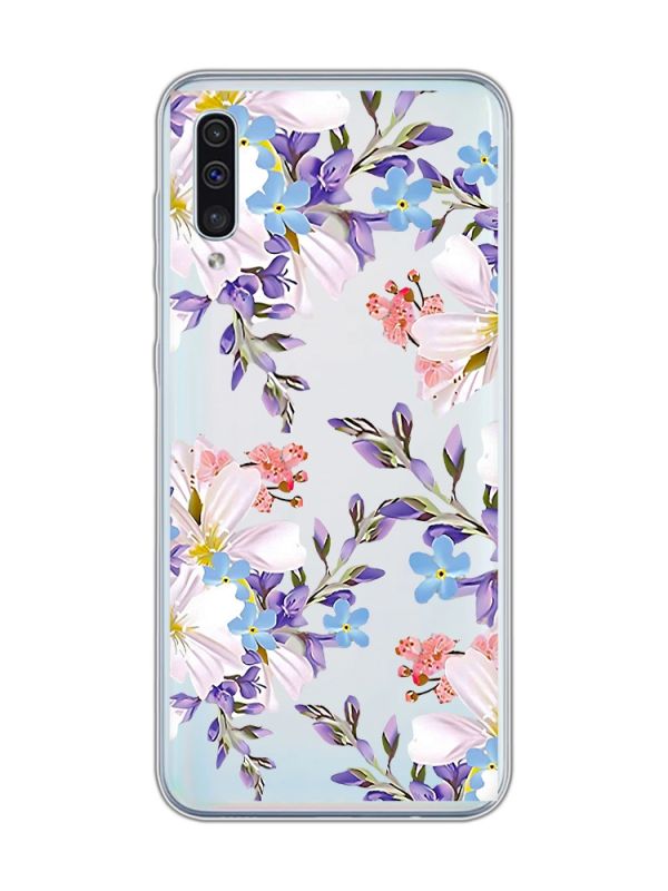 Прозорий чохол на Samsung Galaxy A50 (2019) A505 :: Квітковий малюнок (принт 272)