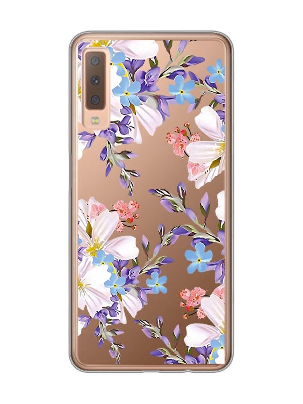 Прозорий чохол на Samsung Galaxy A7(2018) A750 :: Квітковий малюнок (принт 272)