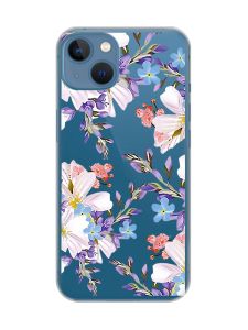 Прозорий чохол на Apple iPhone 13 :: Квітковий малюнок (принт 272)