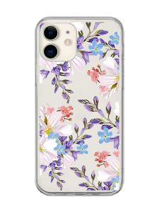 Прозорий чохол на iPhone 12 mini :: Квітковий малюнок (принт 272)