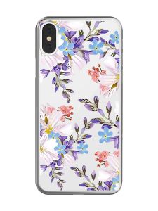 Прозорий чохол на iPhone X / XS :: Квітковий малюнок (принт 272)