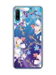 Прозорий чохол на Huawei P30 Lite :: Квітковий малюнок (принт 272)