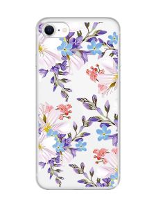 Прозорий чохол на iPhone SE 2020 :: Квітковий малюнок (принт 272)