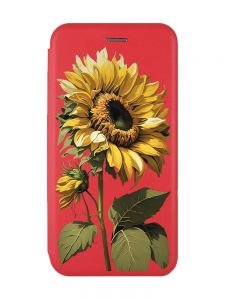 Чохол-книжка з малюнком для Samsung Galaxy A30 (2019) A305/A20 Червоний :: Соняшник (принт 274)