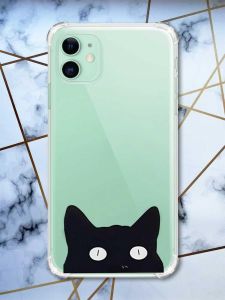 Чохол з потовщеними кутами на Apple iPhone 11 (6.1) :: Котик (принт 119)