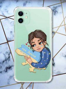 Чохол з потовщеними кутами на Apple iPhone 11 (6.1) :: Моя Україна (патріотичний принт 2)