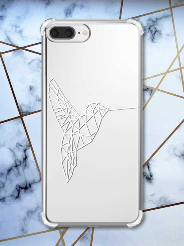 Чохол з потовщеними кутами на iPhone 7 Plus/8 Plus :: Колібрі (принт 123)