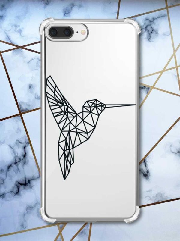 Чохол з потовщеними кутами на iPhone 7 Plus/8 Plus :: Колібрі (принт 122)