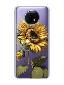 Прозорий чохол на Xiaomi Redmi Note 9T/Redmi Note 9 5G :: Соняшник (принт 274)