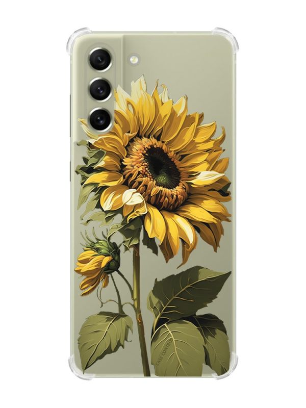 Чохол із потовщеними кутами на Samsung S21 FE :: Соняшник (принт 274)