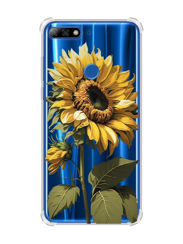 Чохол з потовщеними кутами на Huawei Y7 2018/Y7 Prime 2018 :: Соняшник (принт 274)