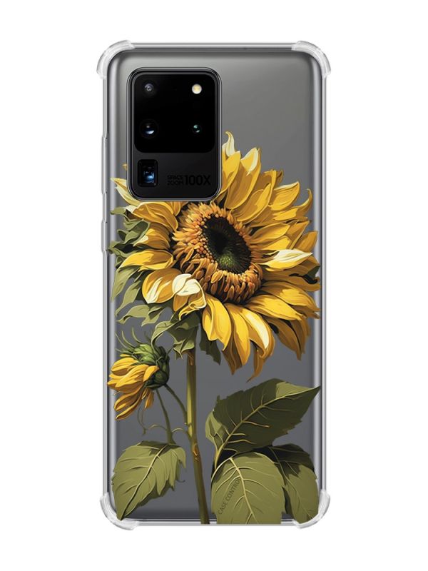 Чохол з потовщеними кутами на Samsung Galaxy S20 Ultra :: Соняшник (принт 274)