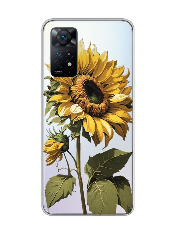 Прозорий чохол на Xiaomi Redmi Note 11 Pro :: Соняшник (принт 274)