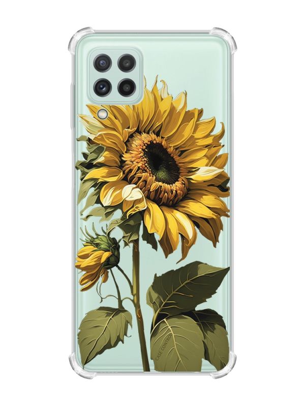 Чохол з потовщеними кутами на Samsung Galaxy A22 4G/M32/M22 :: Соняшник (принт 274)