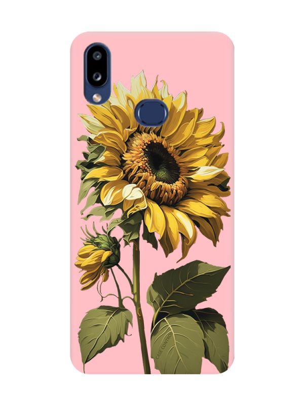 Матовий рожевий чохол на Samsung Galaxy A10ѕ A107 :: Соняшник (принт 274)