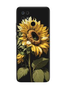 Матовий чорний чохол на Xiaomi Redmi 10C :: Соняшник (принт 274)