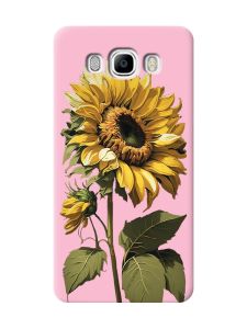 Матовий рожевий чохол на Samsung Galaxy J7(2016) J710 :: Соняшник (принт 274)