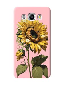 Матовий рожевий чохол на Samsung Galaxy J5(2016) J510 :: Соняшник (принт 274)