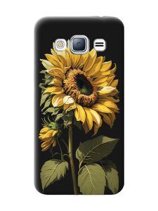 Матовий чорний чохол на Samsung Galaxy J3 / J310 :: Соняшник (принт 274)