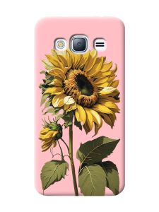 Матовий рожевий чохол на Samsung Galaxy J3 / J310 :: Соняшник (принт 274)