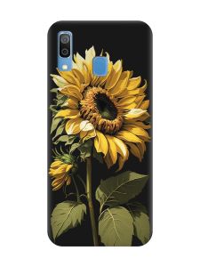 Матовий чорний чохол на Samsung Galaxy A30 (2019) / A20 (2019) :: Соняшник (принт 274)