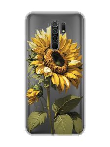 Прозорий чохол на Xiaomi Redmi 9 :: Соняшник (принт 274)