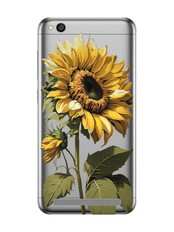 Прозорий чохол на Xiaomi Redmi 5A :: Соняшник (принт 274)