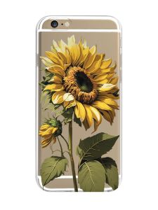 Прозорий чохол на iPhone 6/6s :: Соняшник (принт 274)