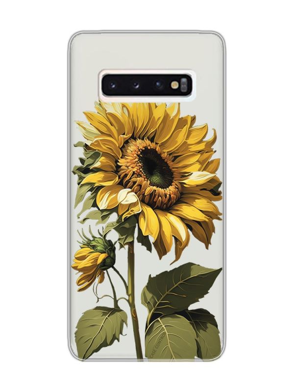 Прозорий чохол на Samsung Galaxy S10 :: Соняшник (принт 274)