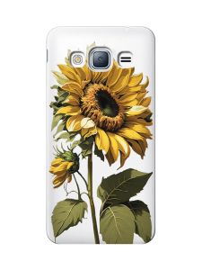 Прозорий чохол на Samsung Galaxy J3 2016 (J310) :: Соняшник (принт 274)