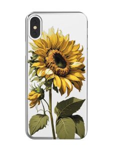 Прозорий чохол на iPhone X / XS :: Соняшник (принт 274)
