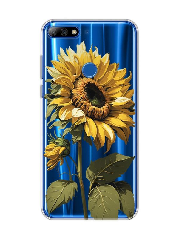 Прозорий чохол на Huawei Y7 2018 / Y7 prime 2018 :: Соняшник (принт 274)