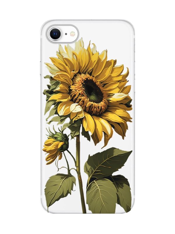 Прозорий чохол на iPhone SE 2020 :: Соняшник (принт 274)