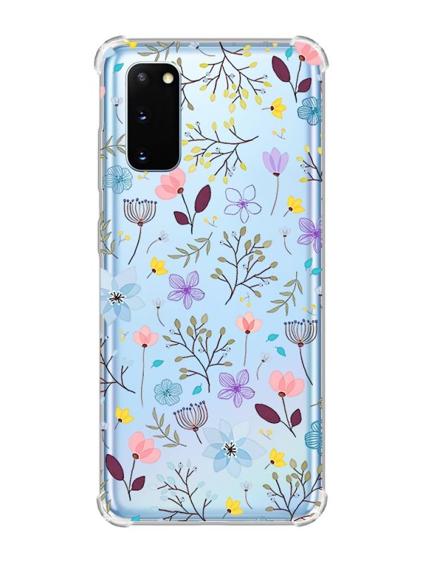 Чохол із потовщеними кутами на Samsung Galaxy S20 Plus :: Квітковий фон (принт 267)